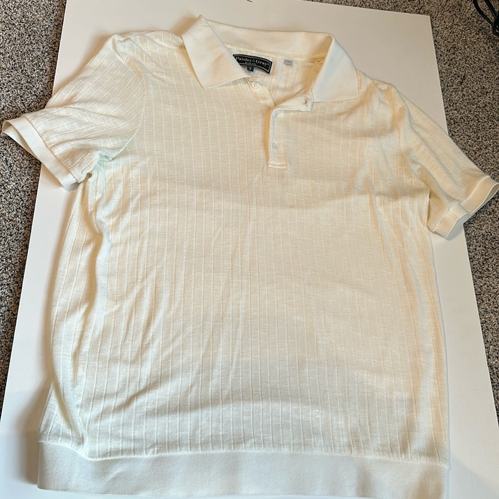 Paisley & gray polo